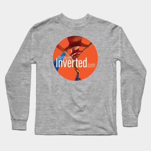 We Were Inverted Logo | Orange Circle | Inset Text Long Sleeve T-Shirt